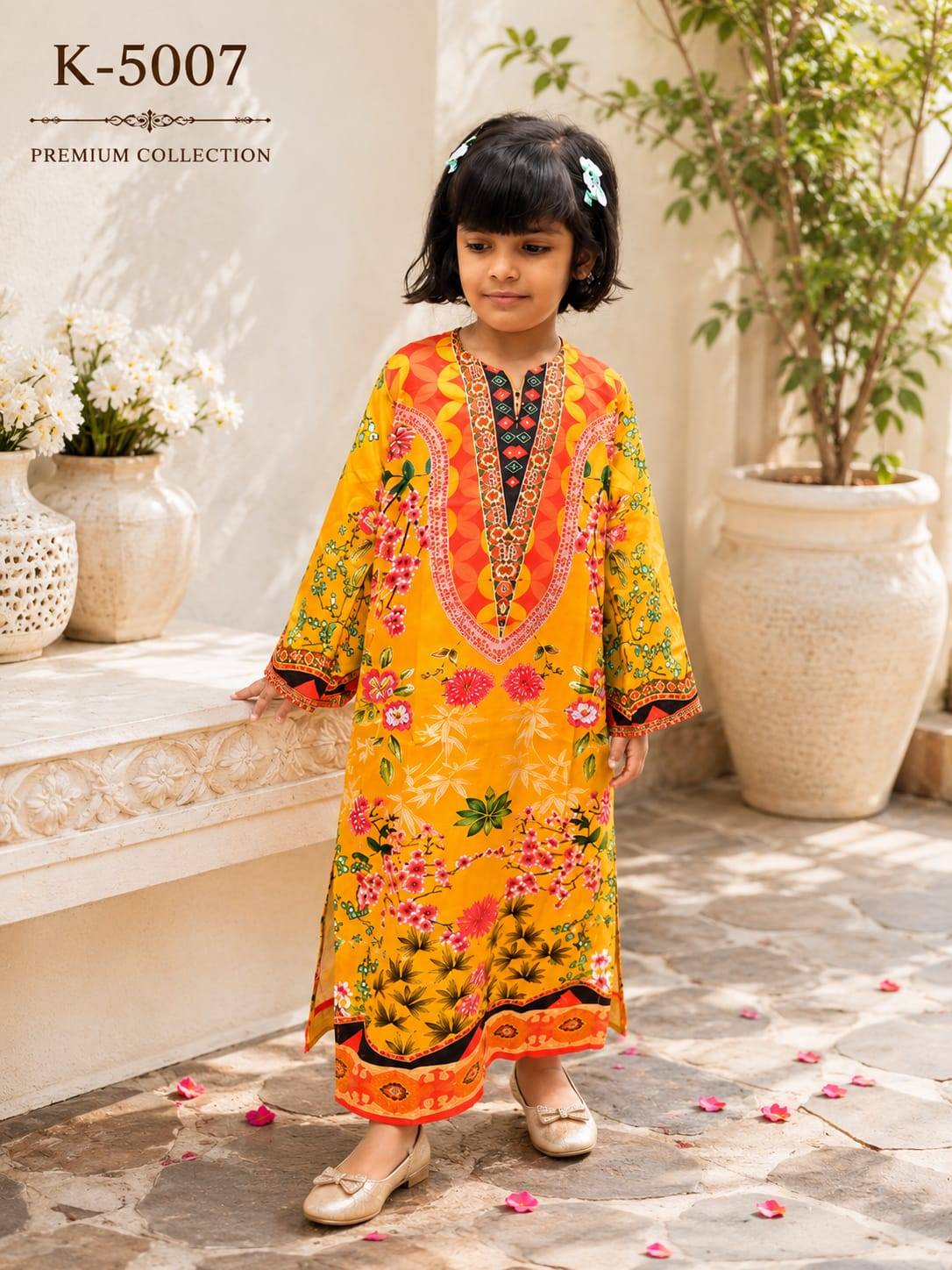  JUNE EDITION VOL 2 Kids Luxury Collection by The Wonder Woman K-5005 TO K5008 Beautiful Festive Colorful Fancy Casual Wear Imported Mal Satin Dresses At Wholesale Price